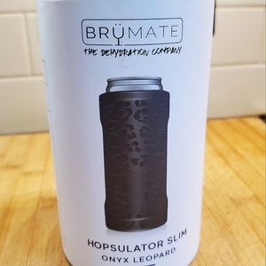 BRUMATE Hopsulator Slim Stainless Steel Beverage Cooler Onyx Leopard